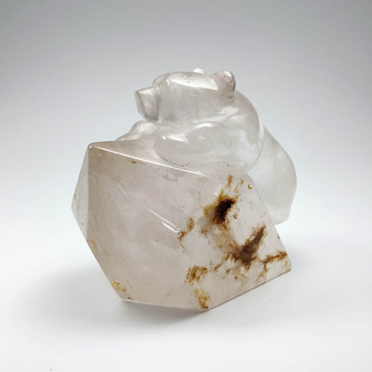 Hematoid Quartz Bear Carving-Rocks and Gems Canada