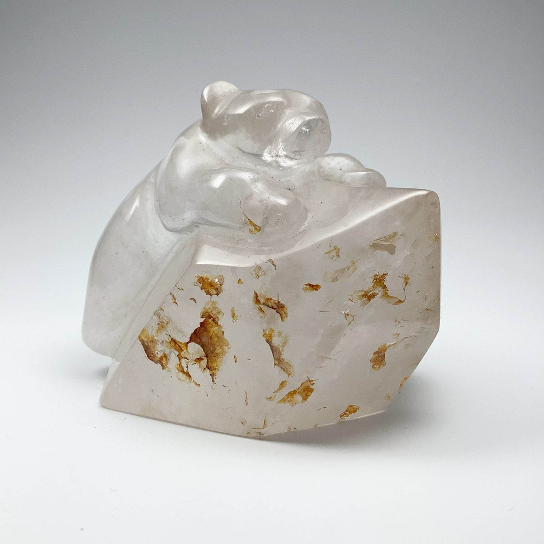 Hematoid Quartz Bear Carving-Rocks and Gems Canada