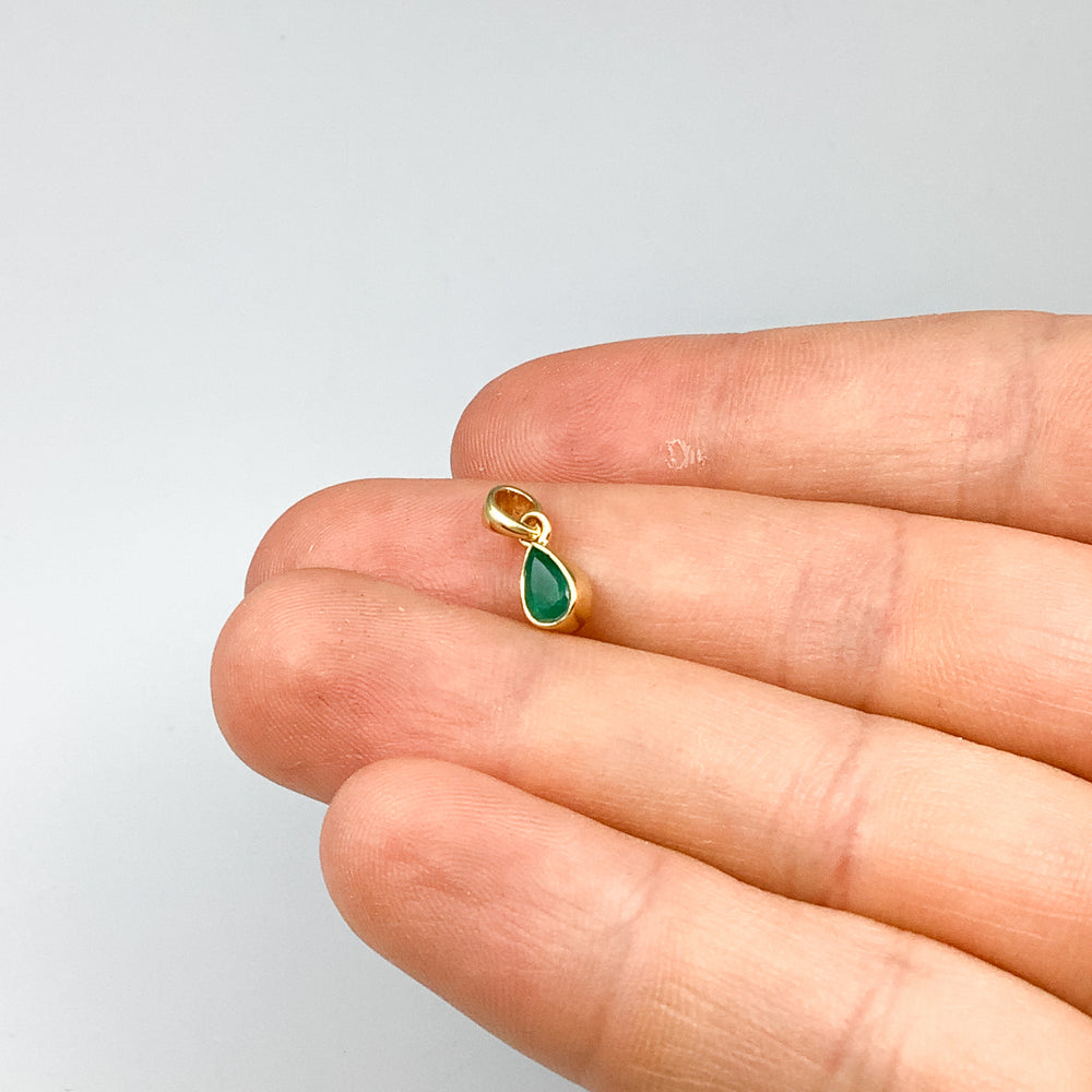 Gold Plated Emerald Pendant