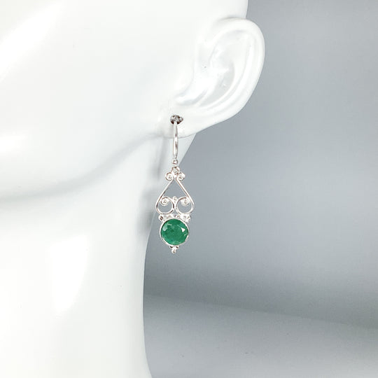 Emerald Dangle Earrings