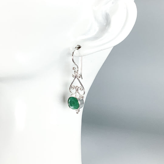 Emerald Dangle Earrings