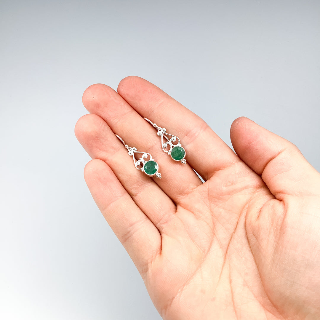 Emerald Dangle Earrings