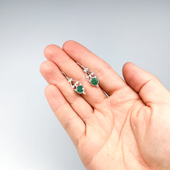 Emerald Dangle Earrings