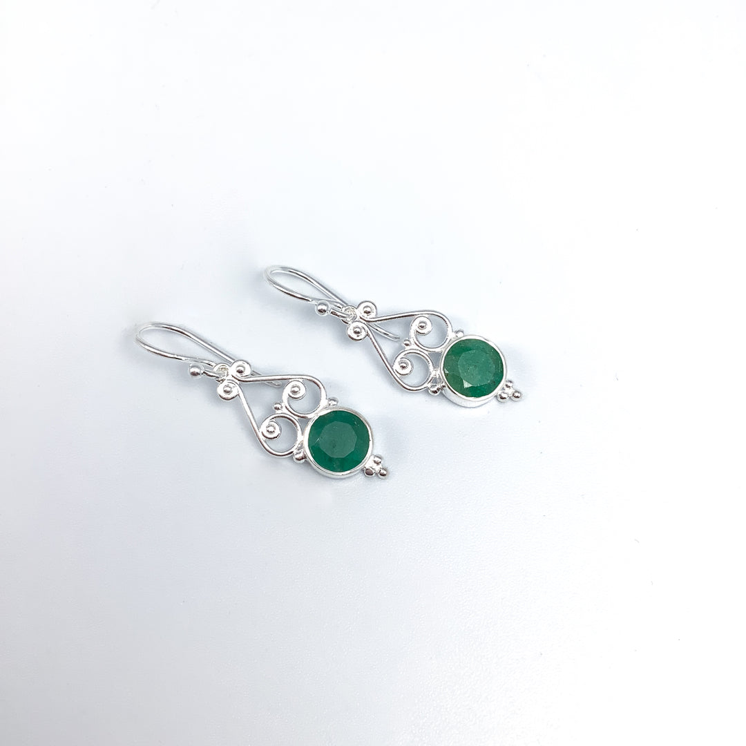 Emerald Dangle Earrings