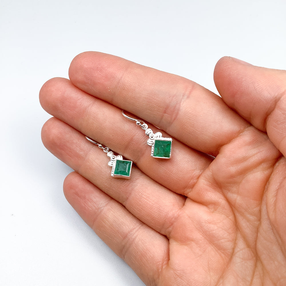 Emerald Dangle Earrings