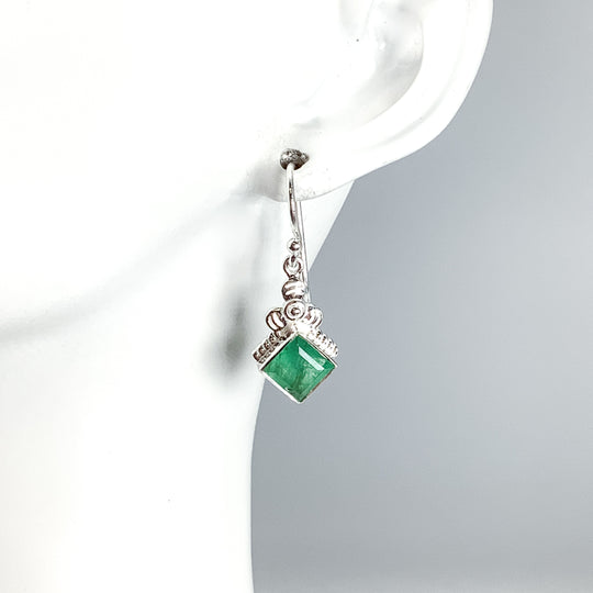 Emerald Dangle Earrings