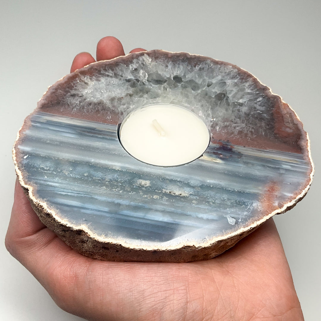 Agate Candle Holder