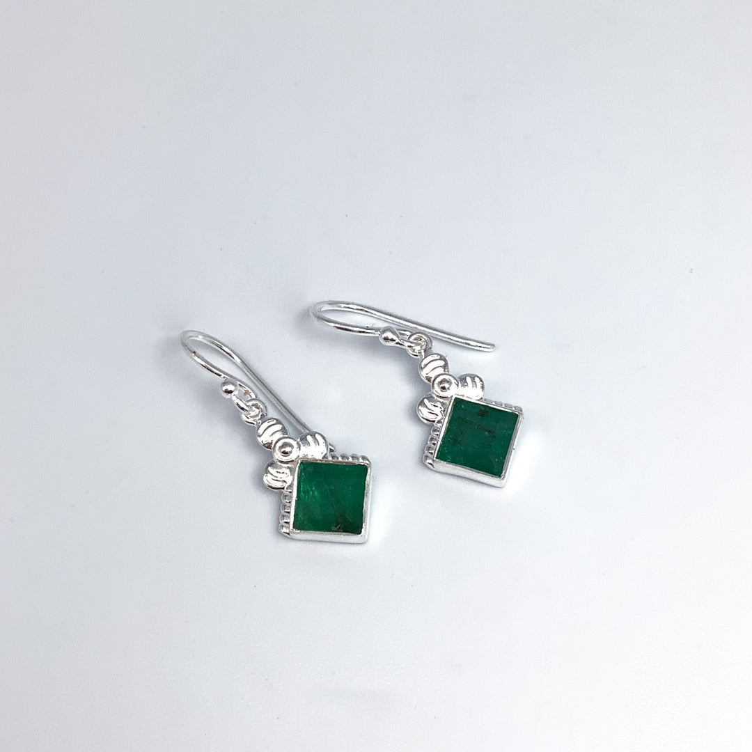 Emerald Dangle Earrings