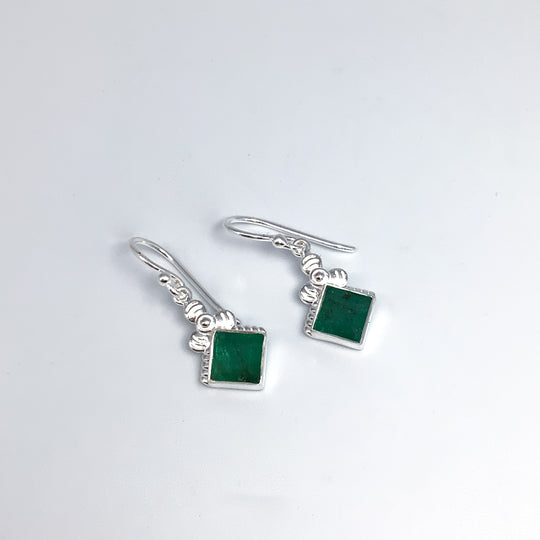 Emerald Dangle Earrings
