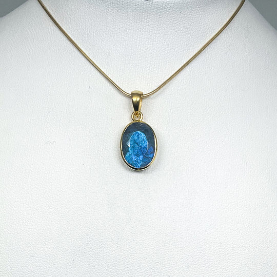 Labradorite Gold Finish Pendant