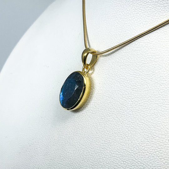 Labradorite Gold Finish Pendant