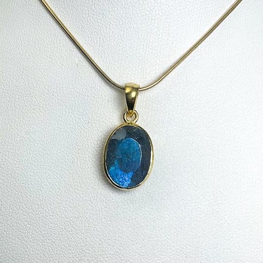 Labradorite Gold Finish Pendant