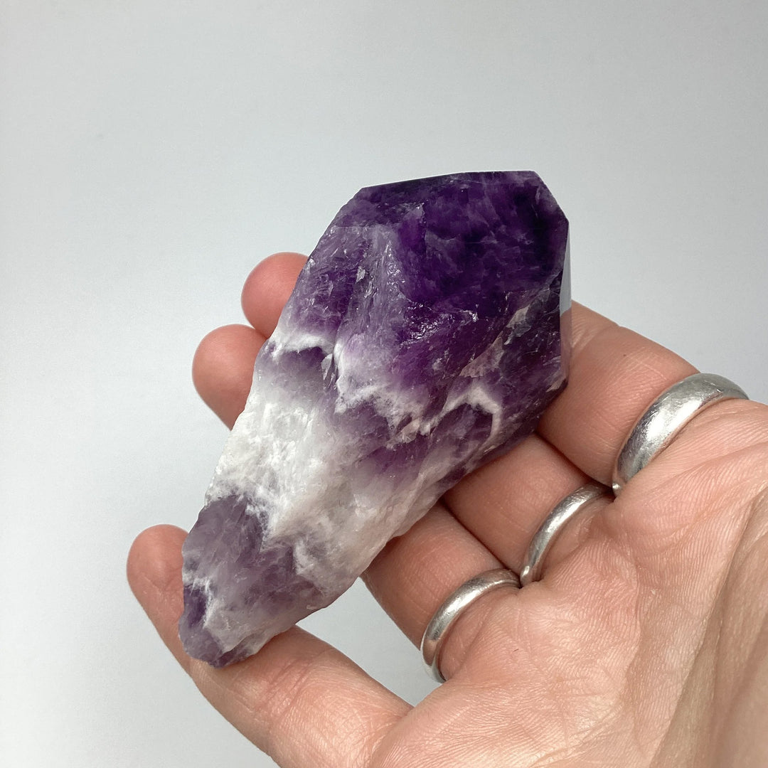 Chevron Amethyst Scepter - Rocks and Gems Canada