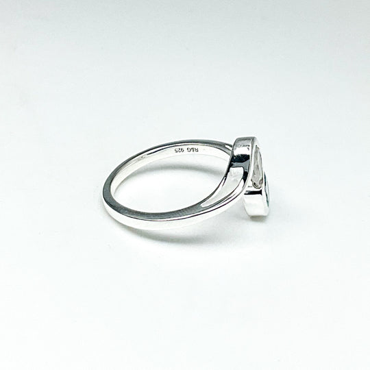 Rainbow Moonstone and Blue Topaz Ring