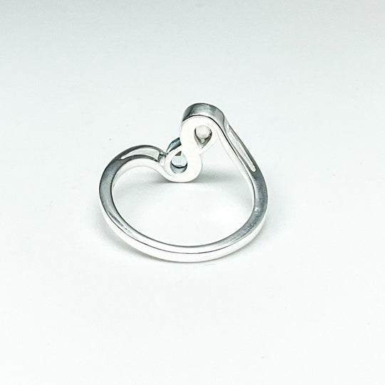 Rainbow Moonstone and Blue Topaz Ring