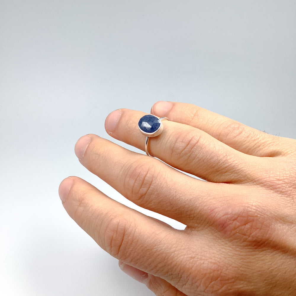Dark Blue Sapphire Ring
