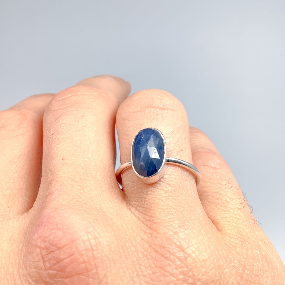 Dark Blue Sapphire Ring