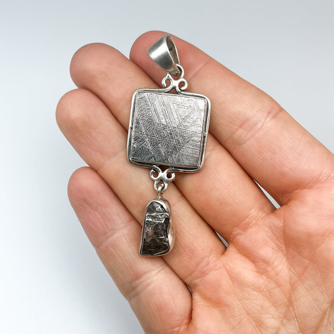 Muonionalusta and Campo Del Cielo Meteorite Pendant