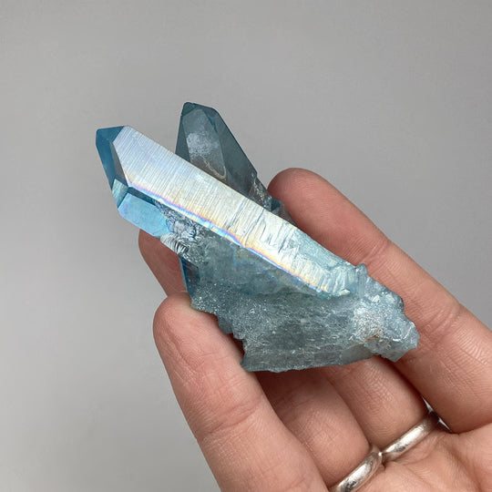 Aqua Aura Quartz Cluster - Rocks and Gems Canada