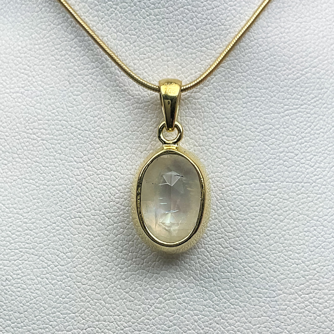 Rainbow Moonstone Gold Finish Pendant (Copy) - Rocks and Gems Canada