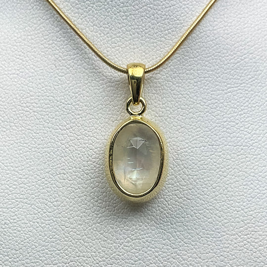 Rainbow Moonstone Gold Finish Pendant (Copy) - Rocks and Gems Canada