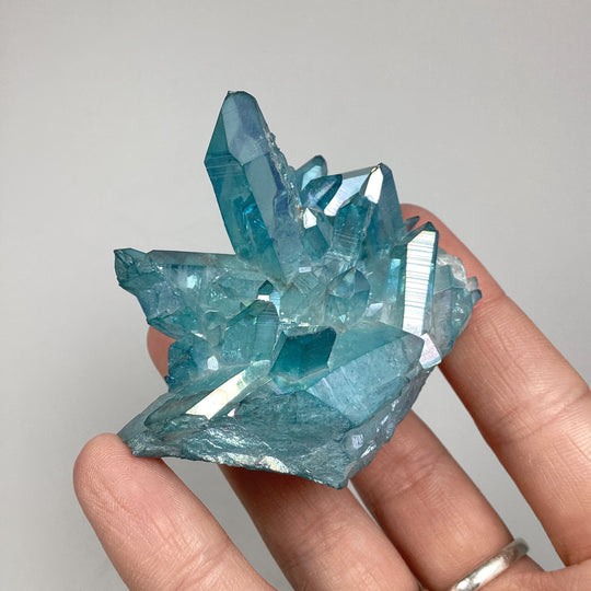 Aqua Aura Quartz Cluster - Rocks and Gems Canada