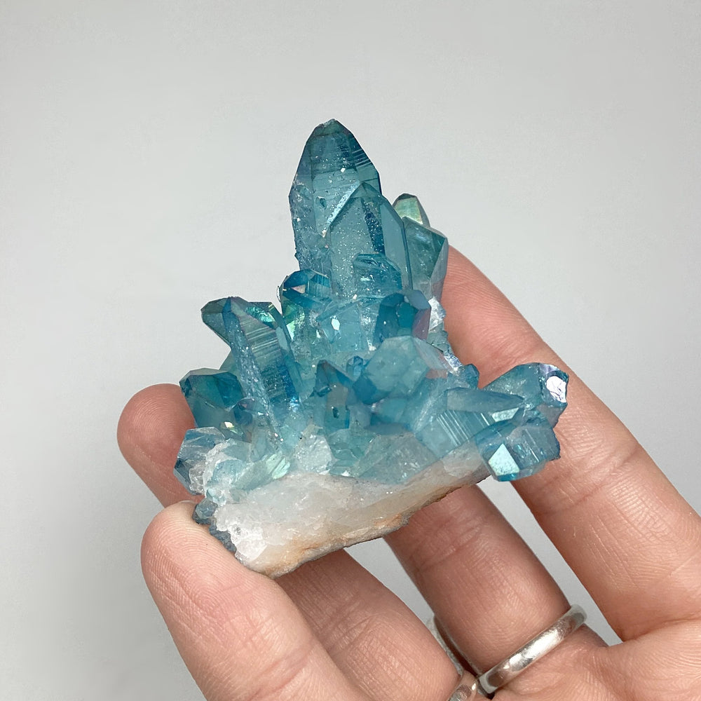 Aqua Aura Quartz Cluster - Rocks and Gems Canada