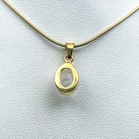 Rainbow Moonstone Gold Finish Pendant - Rocks and Gems Canada