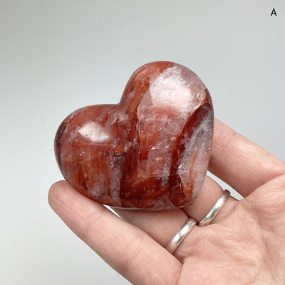 Red Hematoid Quartz Heart