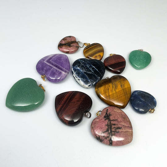 Heart Shaped Gemstone Pendant