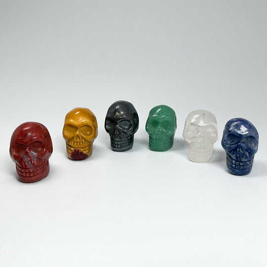 Hand Carved Stone Skull Drilled Pendant