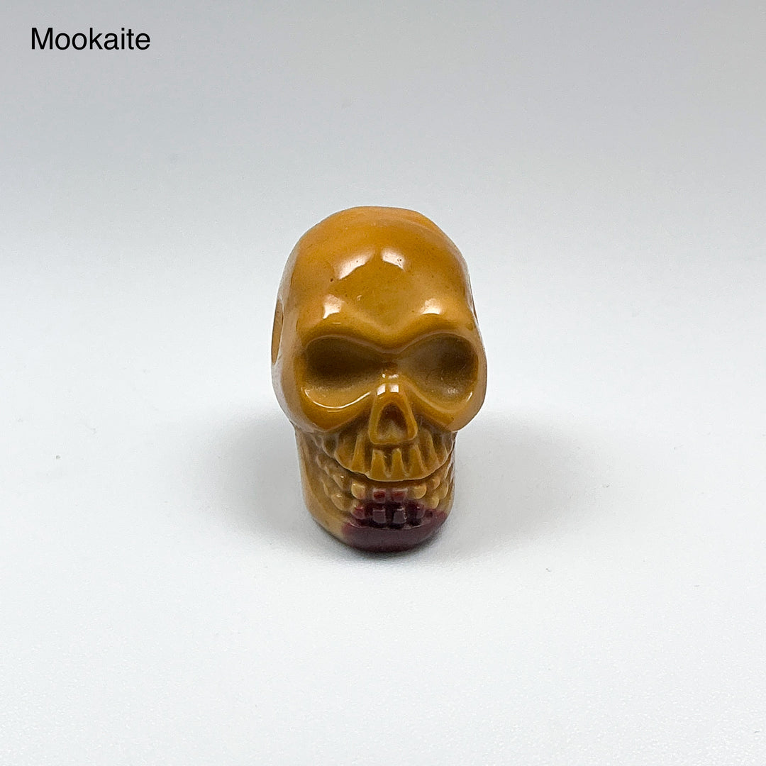 Hand Carved Stone Skull Drilled Pendant