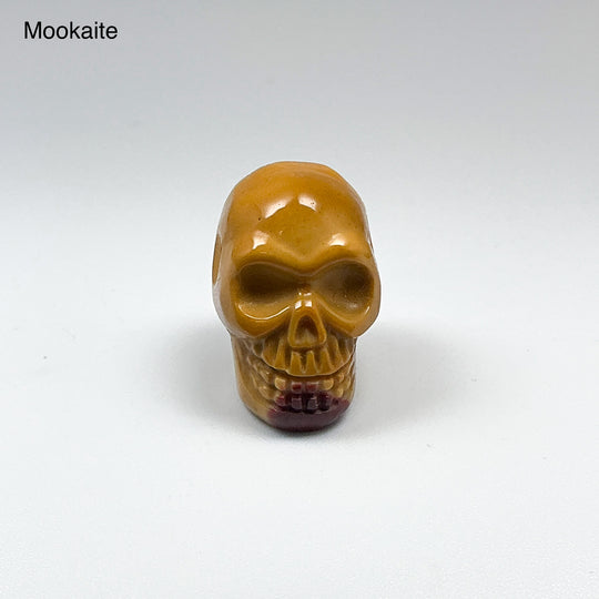 Hand Carved Stone Skull Drilled Pendant