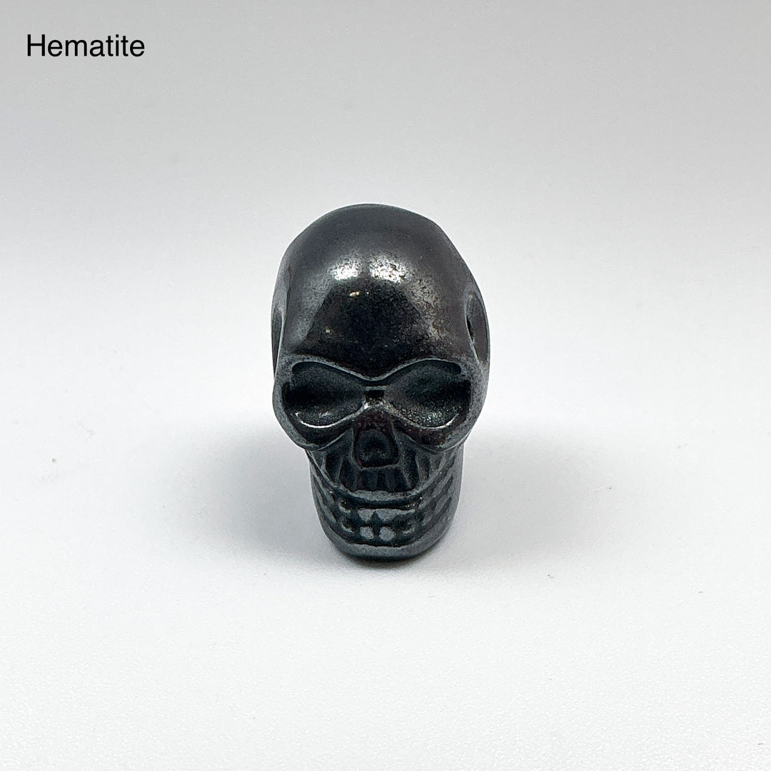 Hand Carved Stone Skull Drilled Pendant