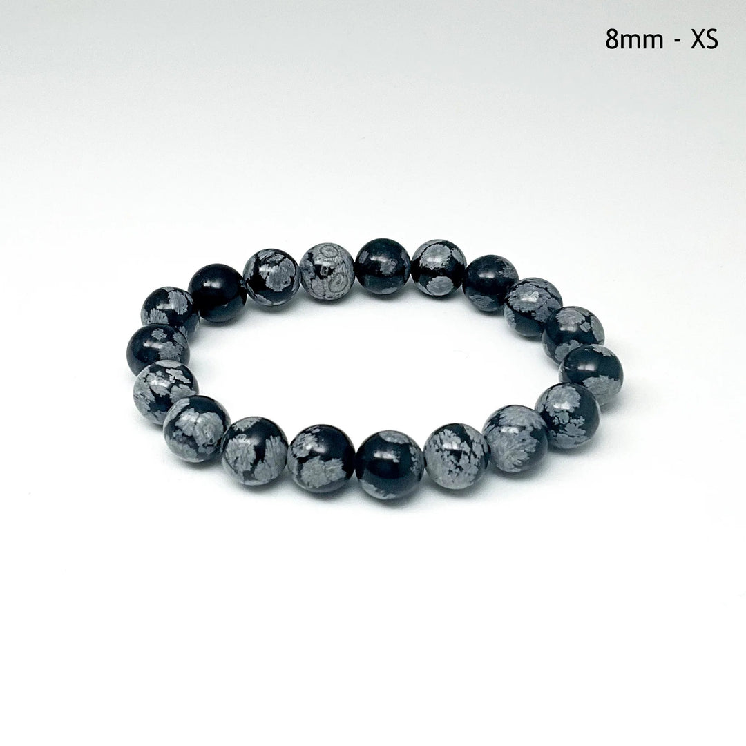 Snowflake Obsidian Beaded Bracelet - Rocks and Gems Canada