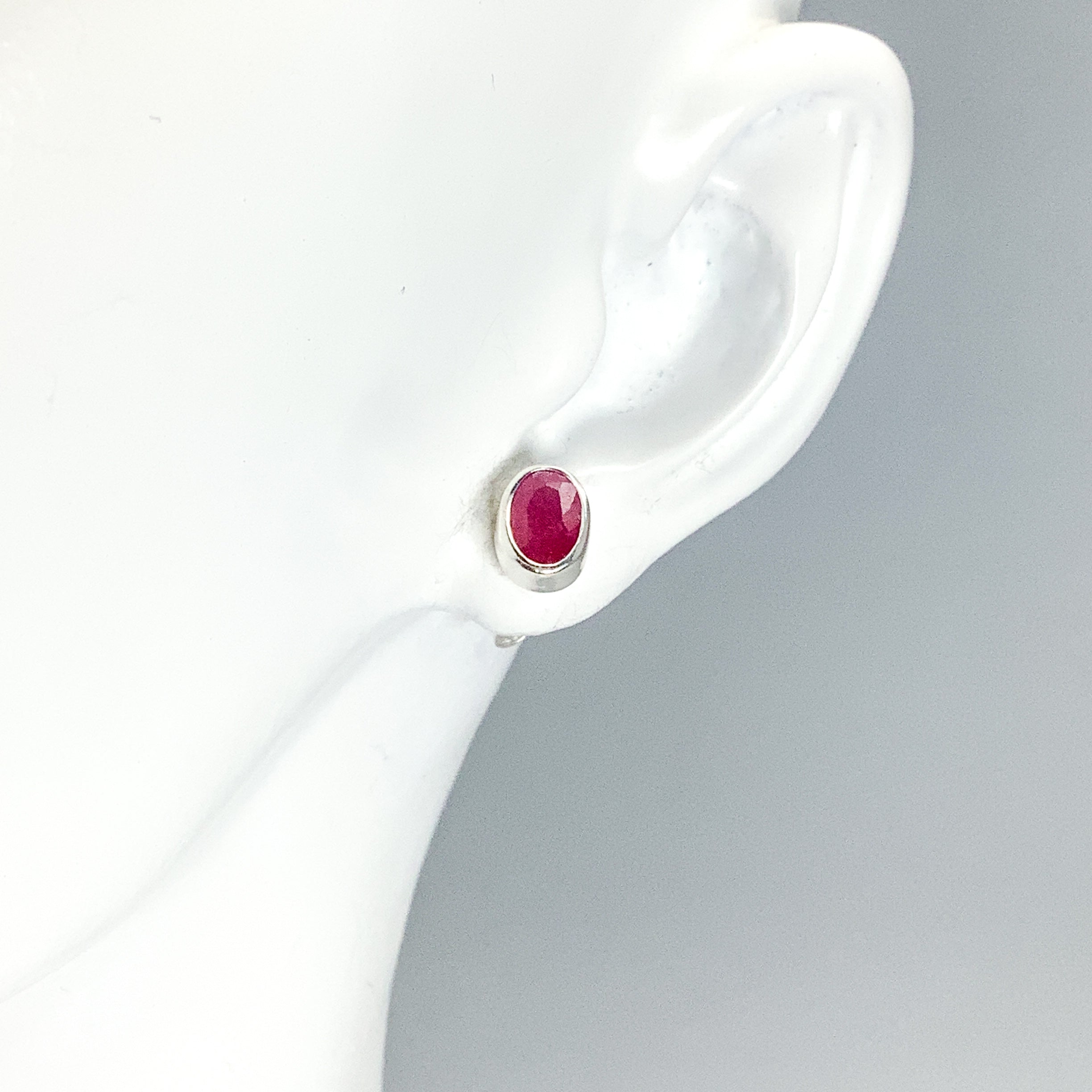 Ruby Studs Earrings - Rocks and Gems Canada