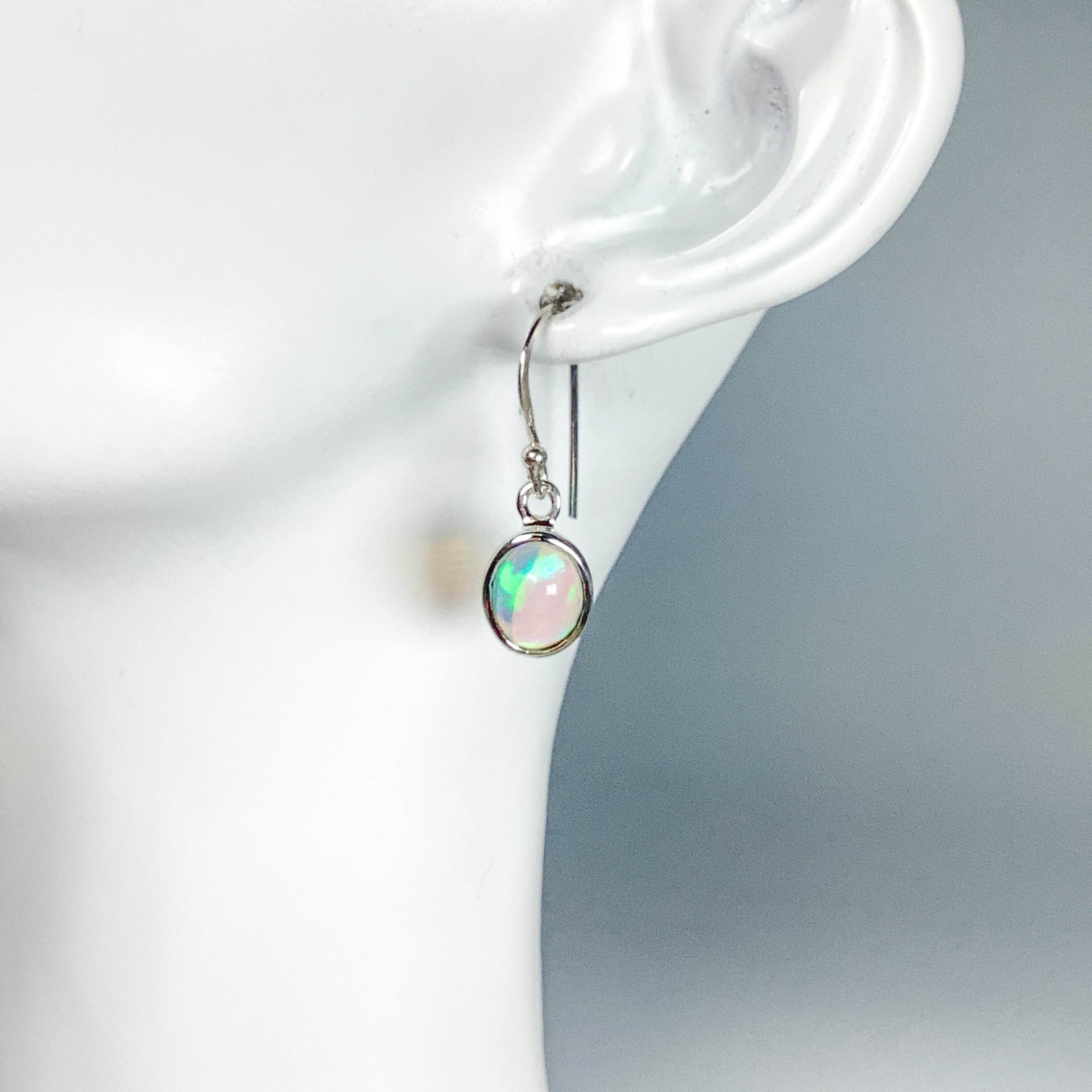 Ethiopian Fire Opal Dangle Earrings - Rocks and Gems Canada