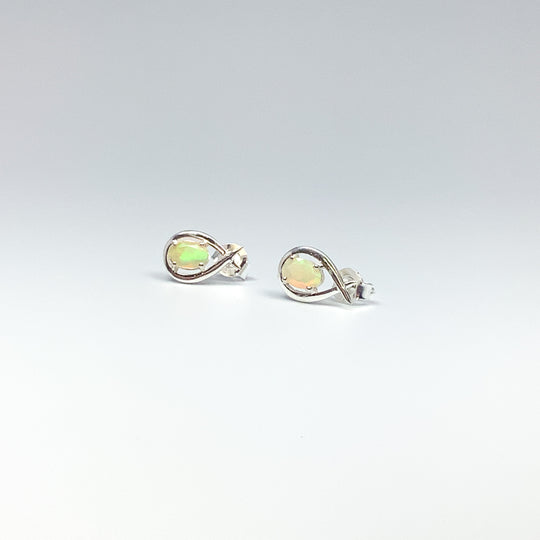 Fire Opal Studs Earrings