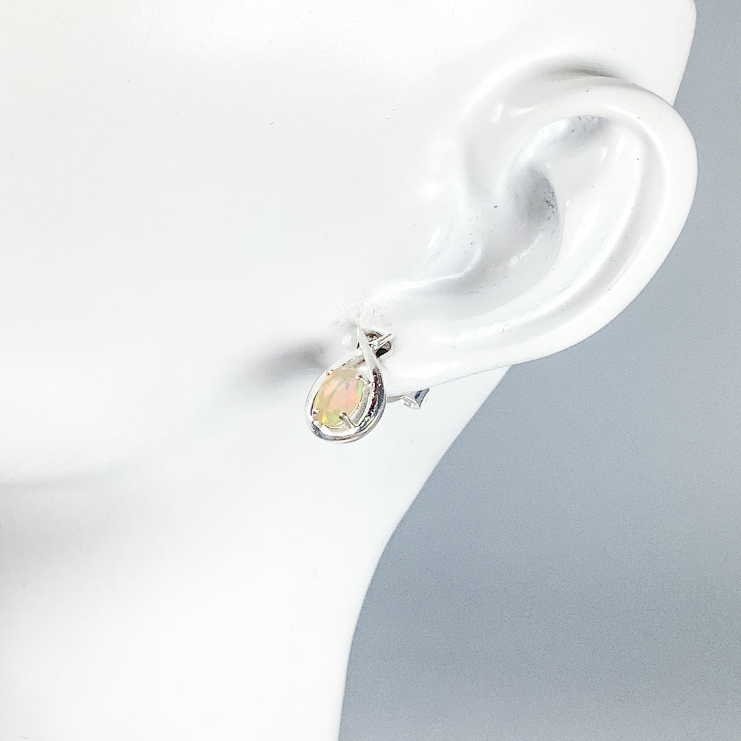 Fire Opal Studs Earrings