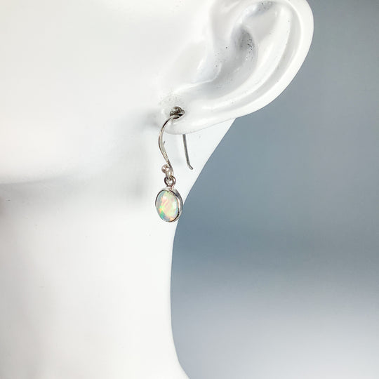Ethiopian Fire Opal Dangle Earrings