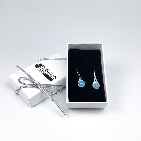 Ethiopian Fire Opal Dangle Earrings
