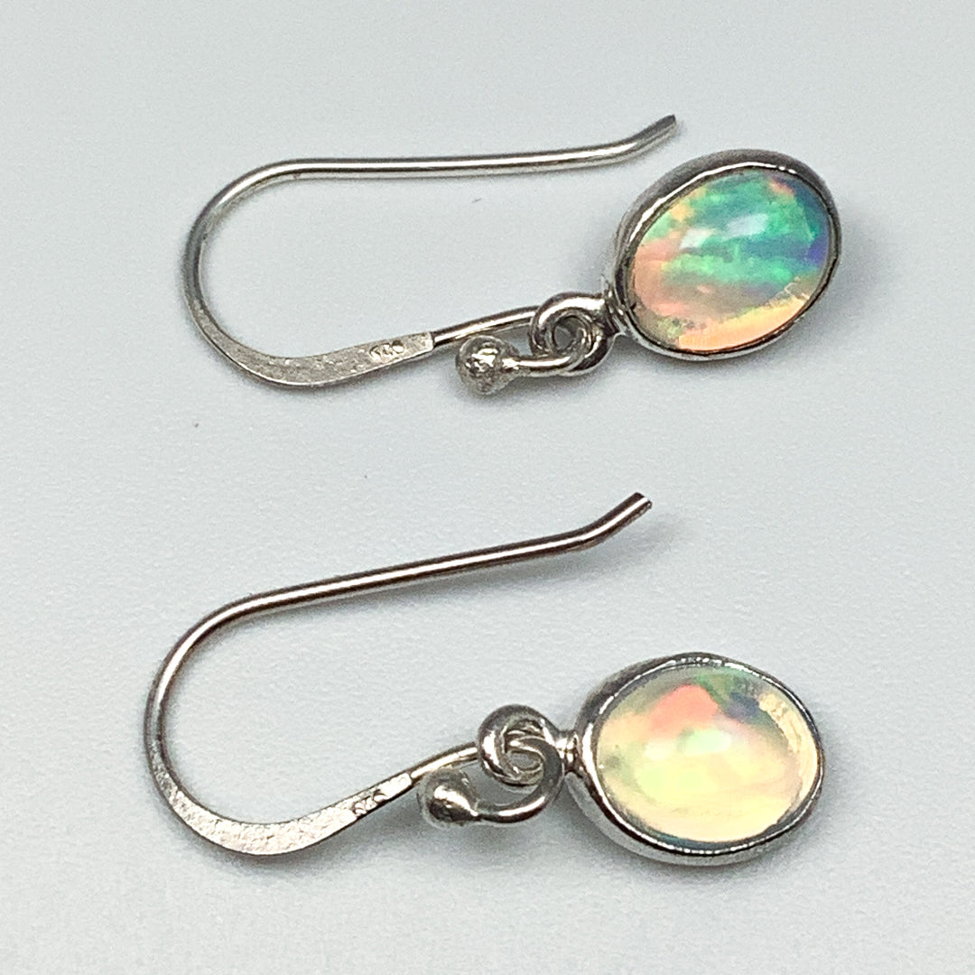 Ethiopian Fire Opal Dangle Earrings