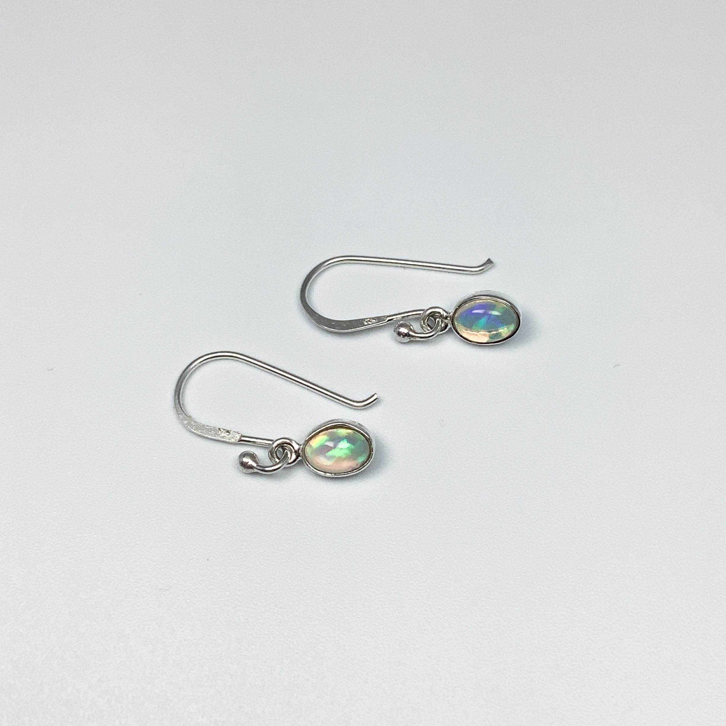 Ethiopian Fire Opal Dangle Earrings - Rocks and Gems Canada