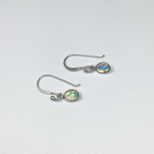 Ethiopian Fire Opal Dangle Earrings