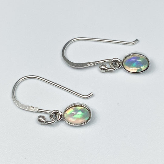 Ethiopian Fire Opal Dangle Earrings