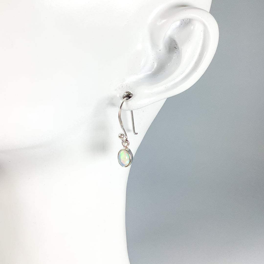 Ethiopian Fire Opal Dangle Earrings
