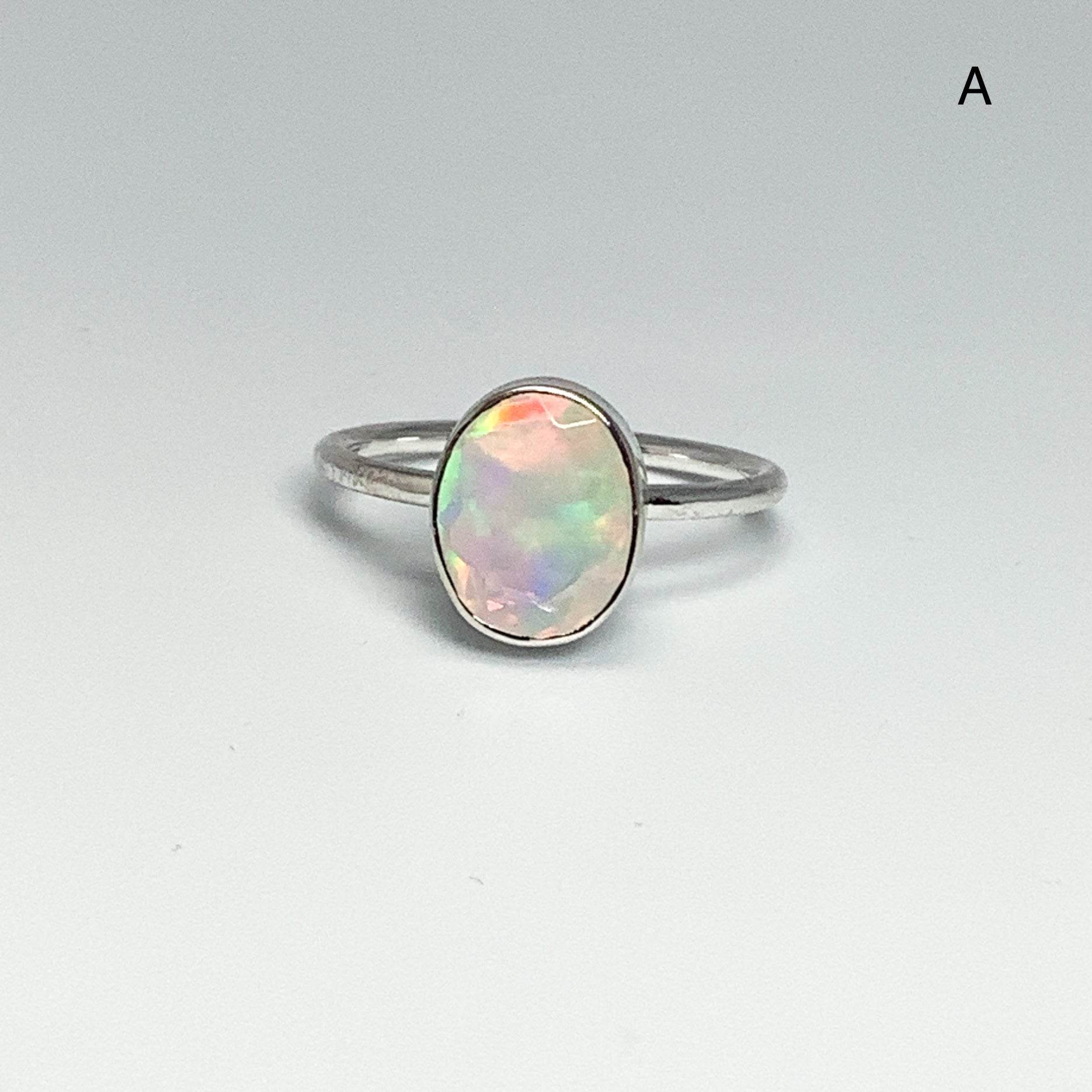 Faceted Ethiopian Fire Opal Ring - Rocks and Gems Canada