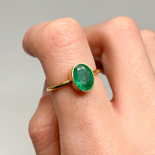 Gold Plated Emerald Ring (Copy) - Rocks and Gems Canada