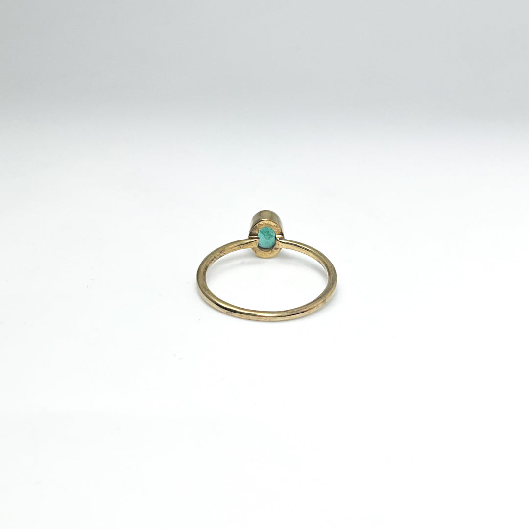 Gold Plated Emerald Ring - Rocks and Gems Canada