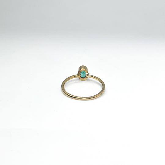 Gold Plated Emerald Ring - Rocks and Gems Canada